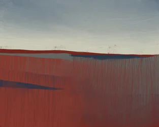 Horizon de terre rouge