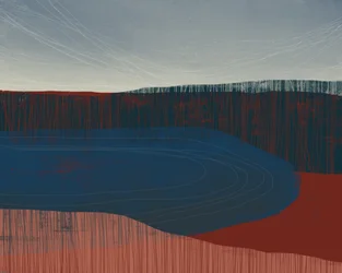 Paysage serein et texturé