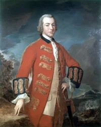 Capitaine Henry Clinton, Premier Régiment des Foot Guards, vers 1758