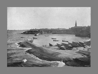 Baie de Cullercoats, Tynemouth, vers 1900