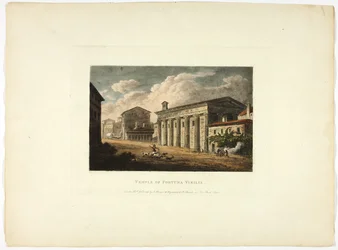 Temple de Fortuna Virilis, planche trente-quatre des Ruines de Rome