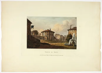 Temple de Vesta, plaque dix-neuf des ruines de Rome