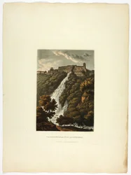 Les Cascatelles et les Ecuries de Mecenas, planche trente-trois des Ruines de Rome
