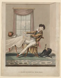 Un œuf des plus infernaux, gravure réalisée par H. Pyall, vers 1825