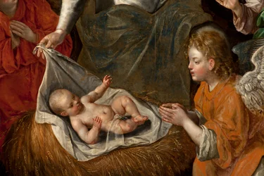 Adoration des Mages, Triptyque, Panneau central, (détail)