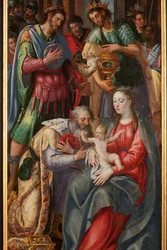 Adoration des Mages, Triptyque, Panneau droit (détail)