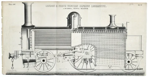 Locomotive Express de Londres et du Nord-Ouest plaque 138
