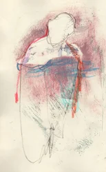 Sketchbook 7, 2024 (peinture à la détrempe, crayon de couleur, crayon sur papier)