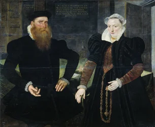 Portrait de Gillis Hooftman, armateur, et de sa femme Margaretha van Nispen (Gilles van Eichelenberg, dit Hoffman)