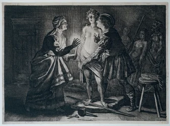 Pygmalion tombant amoureux de sa statue