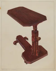 Table de chevet pour invalide, vers 1936