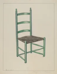 Chaise à dossier échelle - appelée chaise secouante