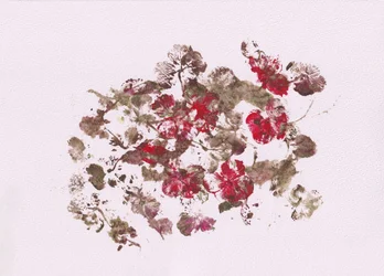Impressions florales aux accents terreux