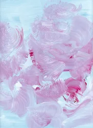 Nuances fluides de rose et de bleu