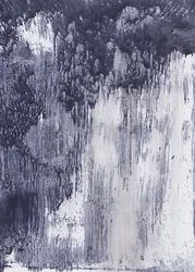 Indigo : une composition abstraite fluide