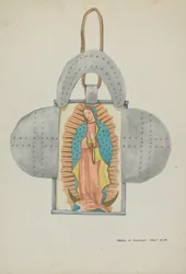 Guadalupe dessinée à la main en forme d