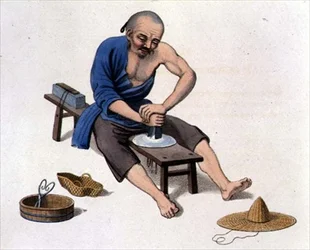 Un Vieil Homme Polissant des Cristaux, planche 55 de 