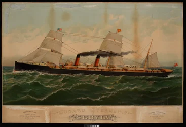 Paquebot Cunard Servia...