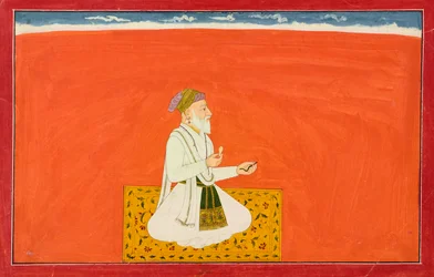 Le sage-physicien Dhanvantari, folio de la série du Sixième Bhagavata Purana, vers 1735-1740