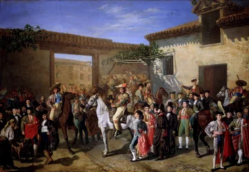 Cour des chevaux dans l