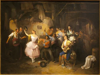 Danseuse dans une taverne