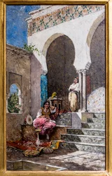 Les Belles du harem (oil on panel)