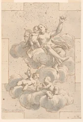 Motif pour un plafond, Vénus, Cupidon et Putti