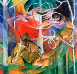 Cerfs dans la forêt I