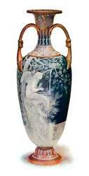 La Sirène, Vase Minton par Marc-Louis-Emmanuel Solon, 1904