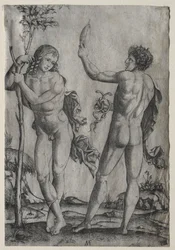 Deux hommes nus à côté d