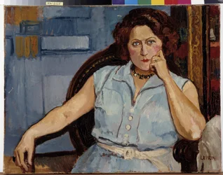Portrait de femme assise
