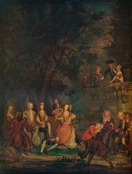 Une conversation, vers 1700