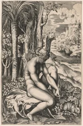 Vénus blessée par une épine de rose