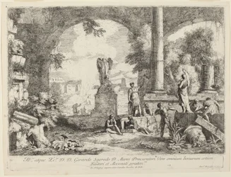 Paysage avec ruines classiques
