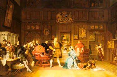 Henri VIII et Anne Boleyn observés par la reine Catherine, 1870