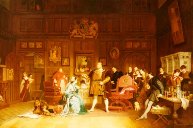 Henri VIII et Anne Boleyn observés par la reine Catherine, 1870