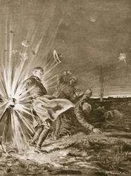 Un obus éclate à proximité du soldat Jackson, lui arrachant le bras alors qu