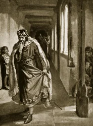 La fureur de Jean lors de la signature de la Magna Carta, illustration tirée de "Hutchinson
