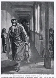 La fureur de Jean à la signature de la Magna Carta AD1215
