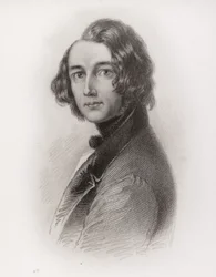 Charles Dickens (1812-1870), romancier anglais, 1844