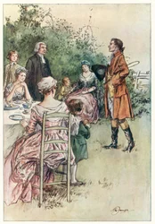 Le vicaire de Wakefield par Oliver Goldsmith (lithographie couleur)