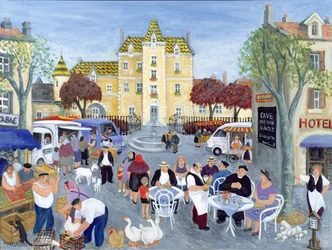 Place de la ville en Bourgogne