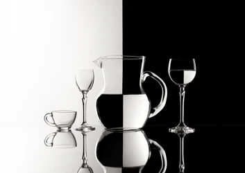 Contraste du verre transparent