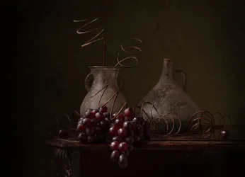 Nature morte aux raisins noirs