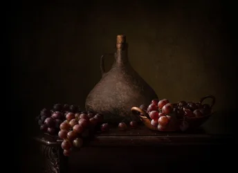 Nature morte aux raisins noirs