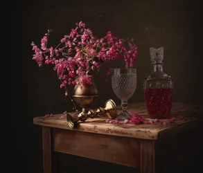 Nature morte rose élégante