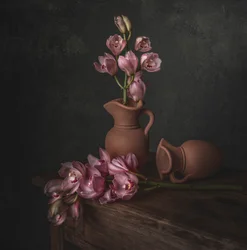 Nature morte « Orchidée rose mélancolique »