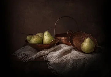 Poires rustiques en cuivre