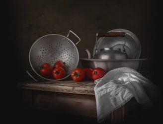 Nature morte dans une cuisine rustique