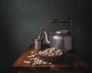 Nature morte dans une cuisine rustique